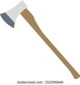An axe to cut a heavy wood vector