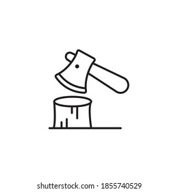 Ilustración de estilo de icono de recorte de ejes. Archivo EPS 10