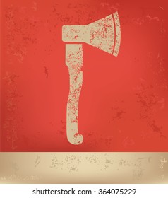 
Axe design on red background,grunge vector