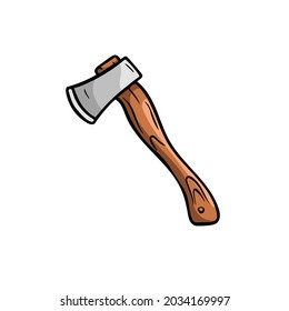 axe doodle hand drawn, sketch style illustration icon