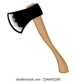 Axe Drawing Logo Design Vector Template