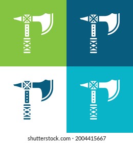 Ax Flat Vier Farbe minimale Icon Set