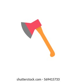 Axe flat icon, build & repair elements, construction tool, a colorful solid pattern on a white background, eps 10.