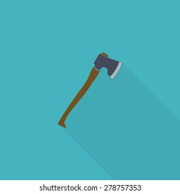 Axe flat icon.  Editable and design suitable vector illustration.