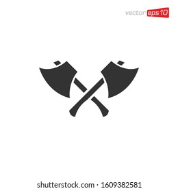 Axe Flat Icon Logo Illustration