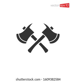 Axe Flat Icon Logo Illustration