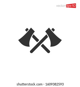 Axe Flat Icon Logo Illustration