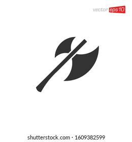 Axe Flat Icon Logo Illustration