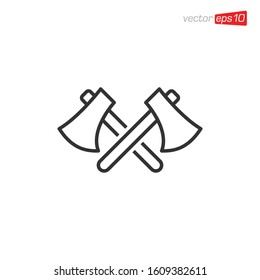Axe Flat Icon Logo Illustration