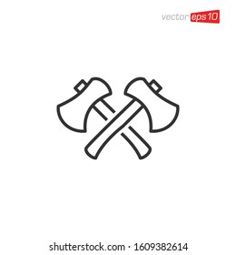 Axe Flat Icon Logo Illustration