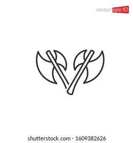 Axe Flat Icon Logo Illustration