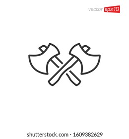 Axe Flat Icon Logo Illustration