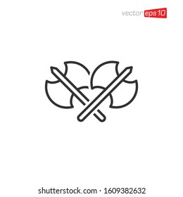 Axe Flat Icon Logo Illustration