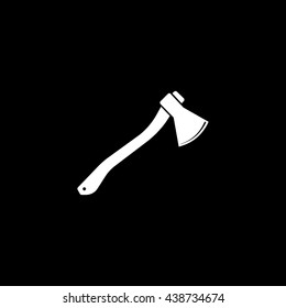 Axe Flat Icon On Black Background
