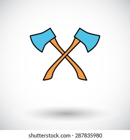 Axe. Flat icon on the white background for mobile and web applications. Vector illustration.