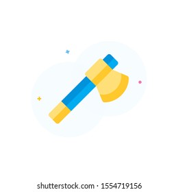 Axe flat icon. Ready to use for website mobile app presentation and any other projects. Suitable for any visual design
