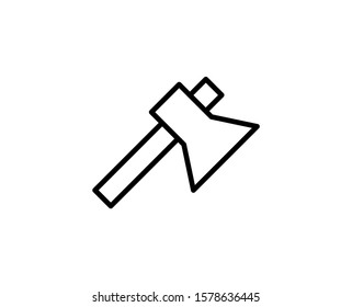 Axe flat icon. Single high quality outline symbol for web design or mobile app.  Axe thin line signs for design logo, visit card, etc. Outline pictogram EPS10
