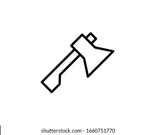 Axe flat icon. Single high quality outline symbol for web design or mobile app.  Axe thin line signs for design logo, visit card, etc. Outline pictogram EPS10
