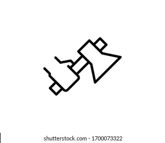 Icono plano x. Símbolo de esquema único de alta calidad para diseño web o aplicación móvil.  Señales delgadas para el logotipo de diseño, tarjeta de visita, etc. Pictograma de esquema EPS10