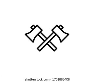 Axe flat icon. Single high quality outline symbol for web design or mobile app.  Axe thin line signs for design logo, visit card, etc. Outline pictogram EPS10