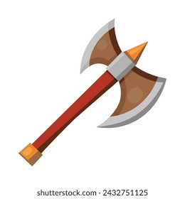 Axe flat vector illustration on white background