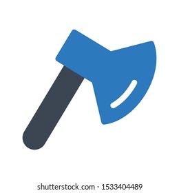 axe glyph color vector icon