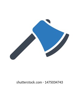axe glyph colour vector icon