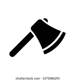 axe glyph flat vector icon
