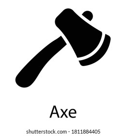 axe glyph icon, glyph vector design