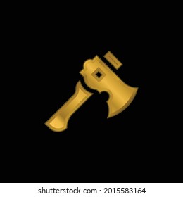 Icono metálico o vector de logotipo de x chapado en oro
