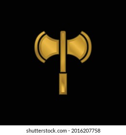 Icono metálico o vector de logotipo de x chapado en oro