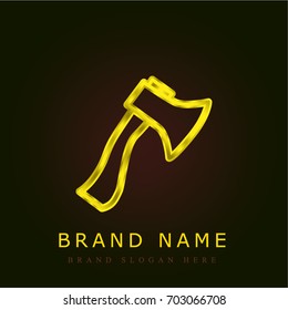 Axe golden metallic logo