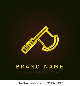 Axe golden metallic logo