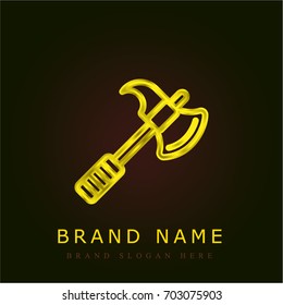Axe golden metallic logo