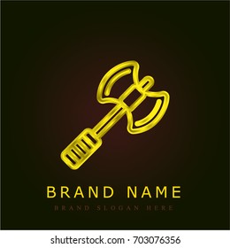 Axe golden metallic logo
