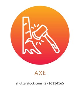 Ícone De Preenchimento Gradiente Do Eixo, Mini Ilustração Relacionam-Se À Carpintaria, Indústria Da Madeira. Use Para O Desenvolvimento Moderno De Conceitos, Ui, Ux Web E Aplicativos.