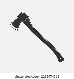 Axe graphic icon. Hatchet sign isolated on white background. Symbol working tool lumberjack. Vector illustration