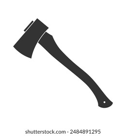 Axe graphic icon. Hatchet sign isolated on white background. Symbol working tool lumberjack. Vector illustration