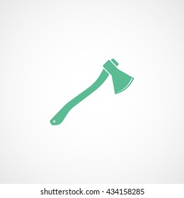Axe Green Icon On White Background