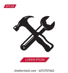 axe hammer vector icon