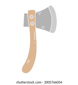 axe hand drawn element design vector. clipart cartoon illustration