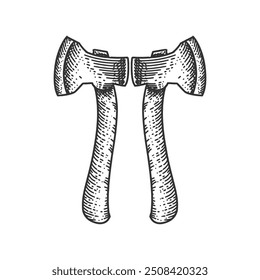 Linha de esboço à tinta desenhada à mão axial. Ilustração de vetor de estilo gravado.