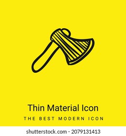 Axe Hand Drawn Tool minimal bright yellow material icon