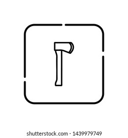 Axe, hatchet symbol vector icon
