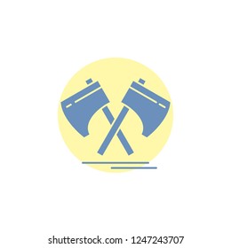 Axe, hatchet, tool, cutter, viking Glyph Icon.