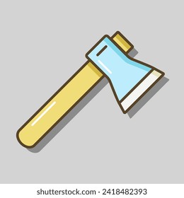 Icono de vector de hacha o hacha. Cartel de camping y senderismo. Símbolo gráfico del sitio web de viajes y turismo y diseño de aplicaciones, logotipo, aplicación, interfaz de usuario