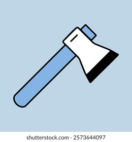 Axe or hatchet vector icon. Camping and Hiking sign. Graph symbol for travel and tourism web site and apps design, logo, app, UI