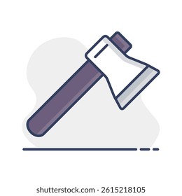 Axe or hatchet vector icon. Camping and Hiking sign. Graph symbol for travel and tourism web site and apps design, logo, app, UI