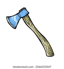 Axe, hatchet - vintage vector illustration	