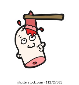 axe in head cartoon
